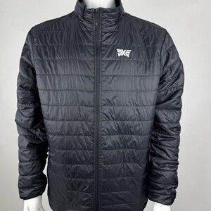 Independent Trading Company Puffer Jacket Mens XL EUC Lightweight Full Zip Black